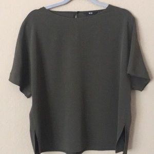 Authentic Uniqlo Olive Green Top